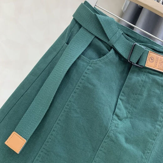 Ranwei Feray Falda corta de falda para mujeres en el otoño Nuevo altos de la cadera de la cadera de la cadera de la cadera de la cadera de la cadera de la cadera [Calidad] 5012-Khaki + Belt M Recomendado 95-105Jin [Jin equivale a 0.5 kg]