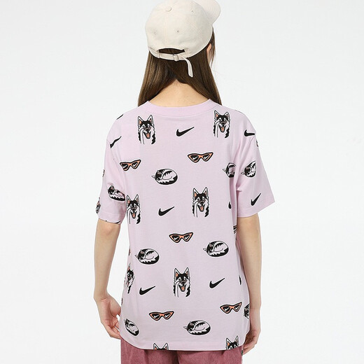Nike (Nike) Frauen neue Sportarten, lässig, bequem, Fitness, atmungsaktive, losen runden Hals kurzärmelig T-Shirt CD9635-010 DJ1833-695 L