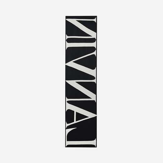 Lanvin (LANVIN) classic black and white cashmere LOGO scarf cashmere thickened and warm black/white