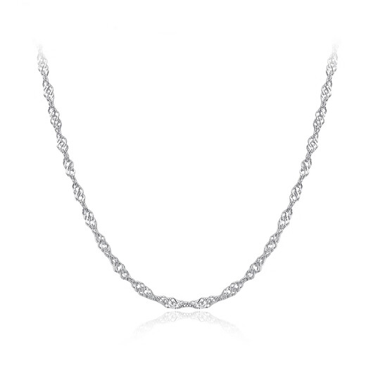 DRJEFUN18 necklace pt950 platinum necklace female plain chain chain clavicle chain neck chain single chain without pendant for girlfriend platinum O-shaped chain 40cm