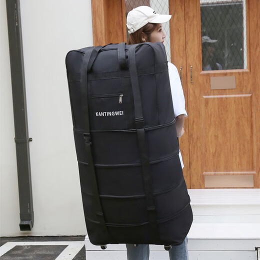 Juntong Travel Bag Large Capacity Extra Large Capacity Travel Bag Waterproof Oxford Cloth Suitcase 158 Air Carrier Small Universal 4 Wheels Dark Green Back Lock