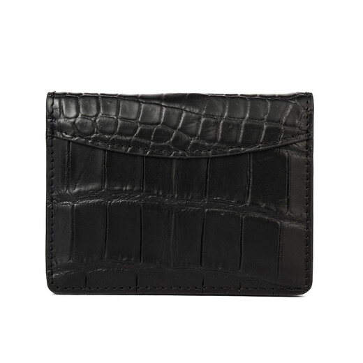 VTV V.V.BROWN Men's Crocodile Leather Driver's License Pack Genuine Leather Business Multi-Card Business Card Clip Card Pack Bank Certificate Birthday Gift Black
