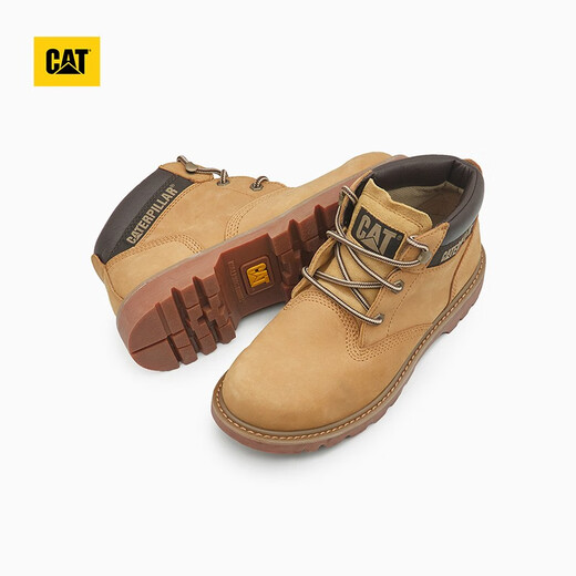 CAT卡特马丁靴中帮大黄靴男士工装鞋轻户外防滑登山鞋P110973N3BDC25 黄色 42