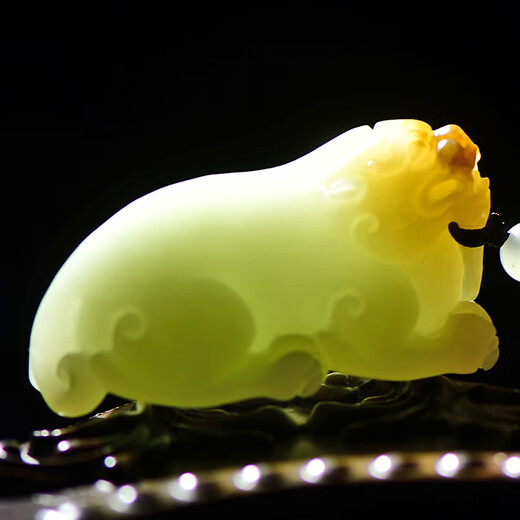 可玉可求 和田玉貔貅吊坠 男女款玉石貔貅玉坠挂件 玉石挂件 糖羊脂白玉 M9273z