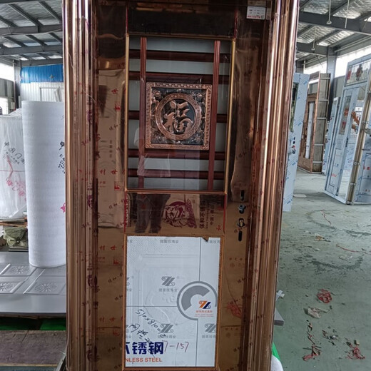 维诺亚304不锈钢单门子母门家用定制加厚双开门阳台顶楼不锈钢防盗大门 加厚不锈钢定制(一平方价)