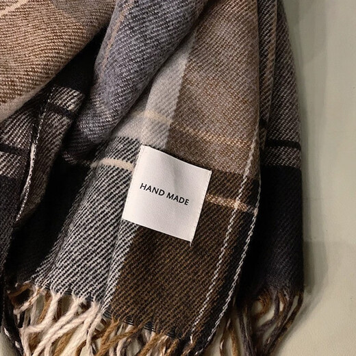 Miao Yijia scarf men's scarf winter new trend warm student couple scarf Korean birthday gift for boys brown plaid men's scarf