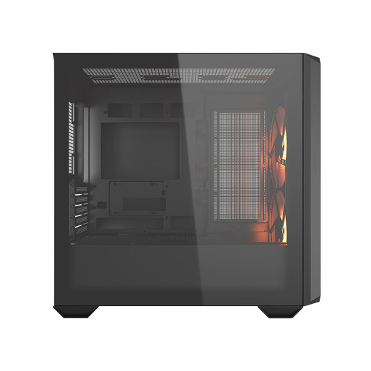 骨伽【小乘风MX600 MINI黑色+灵境V2 PRO 1正叶+2反叶】 快折式机箱 / ARGB无限镜风扇