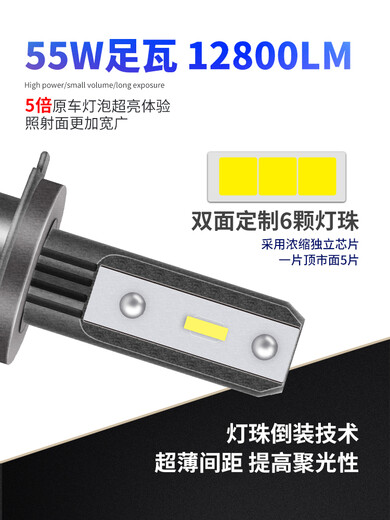 雷静一汽红塔解放霸铃公狮经典12357系改装货车LED超亮远近光大灯灯 超亮聚光[解放经典3系]近光灯 一对装