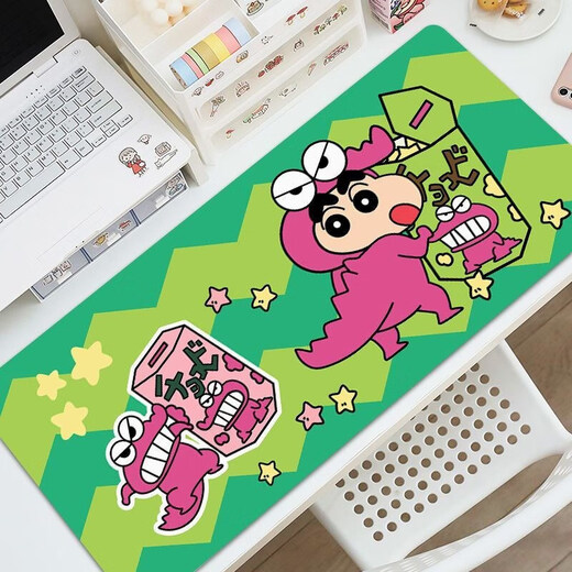 Clcey Long Mouse Pad Crayon Shin-Shirt Super Large Computer Desk Pad hochwertige Tastaturpolster schmutzresistente und waschbare Schüler ZZ-2694/SHIN SHIN-SHIRT 100 cm*50 cm Dicke 3mm