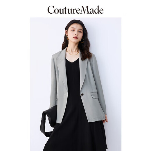 VEROMODA suit new elegant temperament commuting loose solid color long-sleeved jacket for women E06 Zhigeng green 165/84A/M