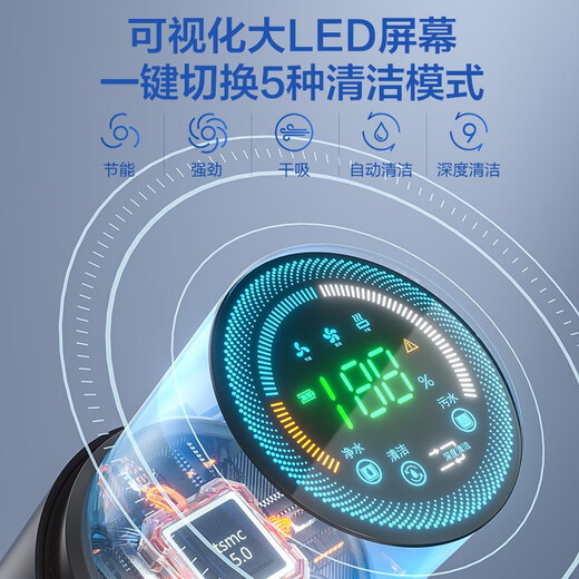 Chunxing floor scrubber, mopping and suction all-in-one home wireless handheld sweeper, smart vacuum cleaner, self-cleaning and sterilization, three-in-one electric mop, anti-winding, double welt, upgraded wind drying, S9 white, air purification, formaldehyde removal, ozone sterilization, thermal drying
