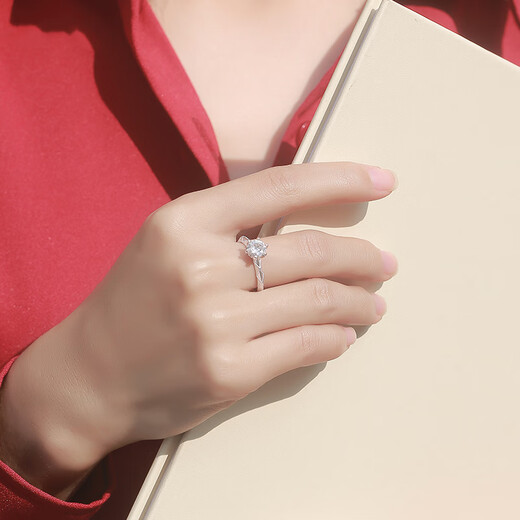 EothPT950 platinum one carat moissanite diamond ring for women, Valentine's Day and birthday gift for girlfriend PT950 platinum one carat moissanite ring + certificate