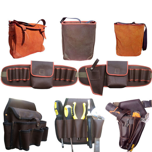 Sailoto Tool Bag Waist Bag Thickened Large Tool Bag Multifunctional Small Pocket Electrician Maintenance Decoration Shoulder Tool Bag Dark Multifunctional Bag + Belt