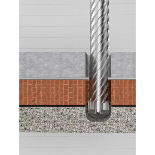 Meikejie six-edged electric hammer drill bit reinforced concrete construction bridge planting bar punching extended through the wall square handle four-pit impact drill square handle six-edged 18*250