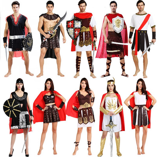 
Oxymo Greek Gladiator Adult Italian Ancient Roman Spartan Warrior Clothes Ninja Dance Suit AJ12044-