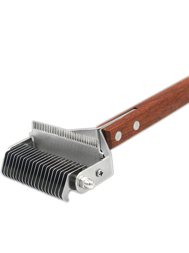 Knot comb dog hair comb, pet Knot comb for large dogs and cats, Bianmu scraper and hair removal comb, dog hair removal comb artifact, Fanbaiku, Bianmu golden retriever double-sided 20-tooth knot hair removal comb.