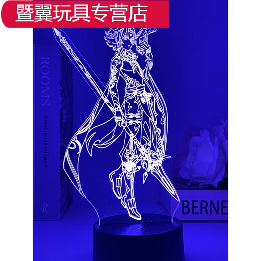 展坤*周边刻晴胡桃凝光芭芭拉温迪钟离七彩小夜灯游戏摆件 6301甘雨 6228温迪 黑色7色触控款