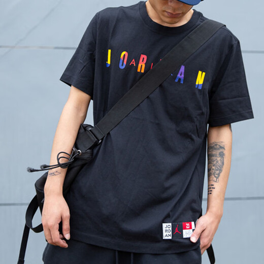 耐克（NIKE）AJ男装短袖T恤2023春夏季篮球训练运动服宽松休闲 DM1463-010 M码/120-130斤/170