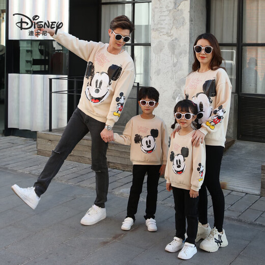 Disney's parent-child clothing 2023 new trendy autumn and winter clothing for a family of three and four high-end western-style sweatshirts