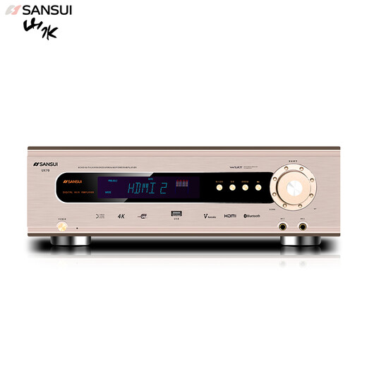 Shanshui (Sansui) Amplificador de audio altavoz Centa en el hogar 5.1 Amplificador AV AV Alta fidelidad Bluetooth Home Karaoke Amplificador UX70 (amplificador 5.1 1200W Peak)+micrófono