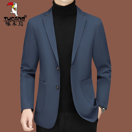 Woodpecker (TUCANO) casual suit men 2024 new men's business suit middle-aged single spring and autumn coat slim dad top men gray ZJ9889 180/XL