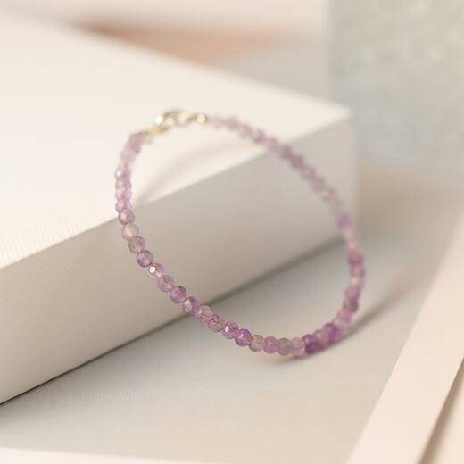 Zincand amethyst bracelet female transfer beads best friend birthday gift ins design high-end fine bracelet for girlfriend faceted tanzanite - suitable for hand circumference about 14CM