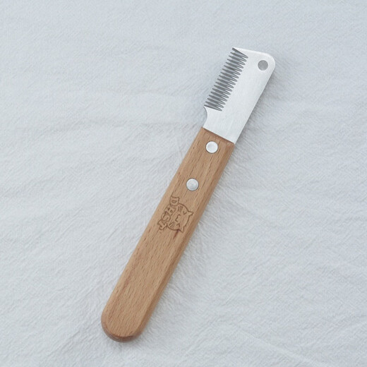 Terrier Plucking Knife West Highland Plucking Knife Pet Plucking Knife Schnauzer Bull Terrier Fox Hunting Plucking Knife Straight Shallow Teeth + Straight Deep Teeth + Hair Plucking Powder 42g