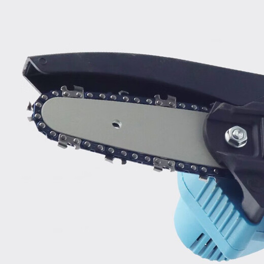 Household mini handheld lithium chainsaw rechargeable electric chain saw 4-inch chainsaw 6-inch logging saw tool 4-inch one machine and one electric