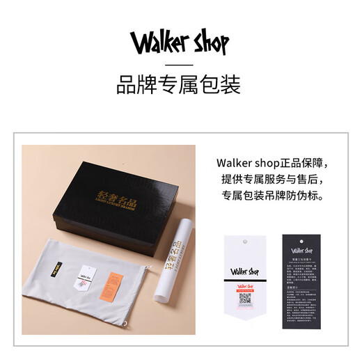 Walker Shop手包男大容量真皮新款手抓包牛皮商务时尚手拿男士包包 黑色
