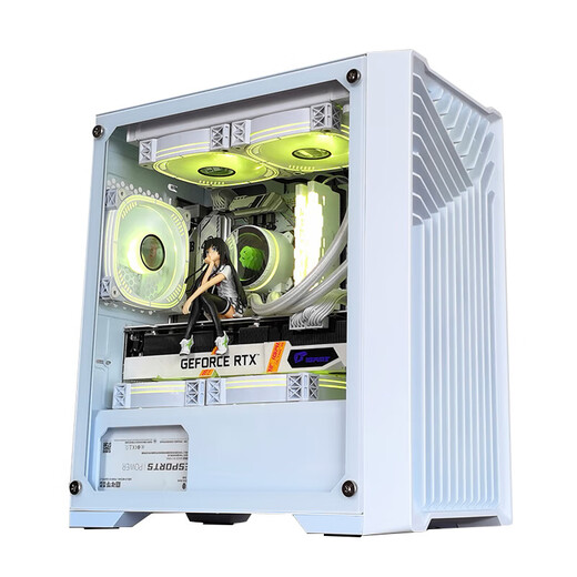 玩嘉 风琴黑白色电脑机箱台式机matx机箱 玻璃侧透/支持240水冷/背线/USB3.0/独立电源仓 风琴白色
