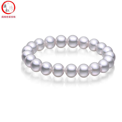Drops of water form freshwater pearl bracelets, retractable elastic rope pearl bracelets, easy to wear and practical gifts, 7.3-8.3mm white pearls (Industry Specifications8-9mm)