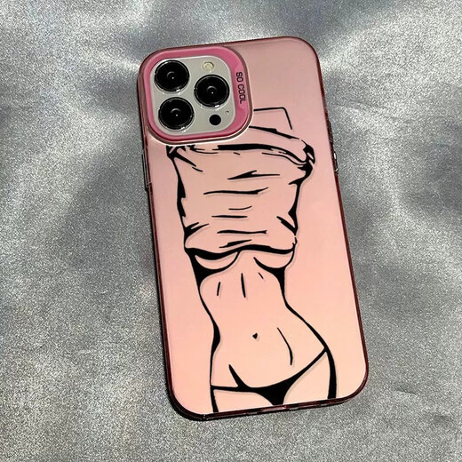 
OUGEMAN (OUGEMAN) is suitable for Apple 15 promax mobile phone case new iPhone 14 sense 13pro sexy girl 12 trendy brand 11 creation IMD-Purple-TDL line beauty A15934 iPhone 15