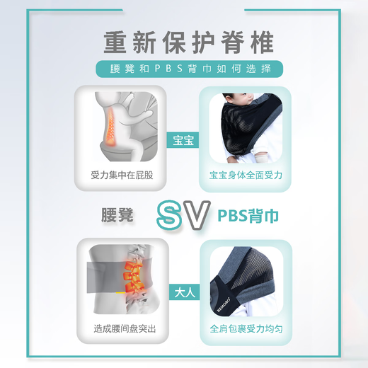 Bemobo抱娃神器小月龄背带婴儿背带四季外出简易前抱式背娃小孩子背巾 奶白升级款-PBS旋钮科技升级