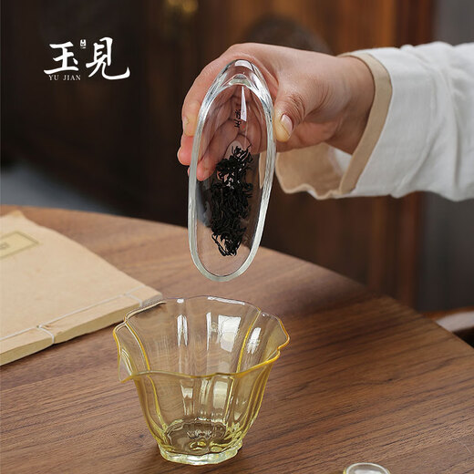 Peking University Shi Yujian Heat-resistant Glass Tea Household Teaspoon Kung Fu Tea Accessories Zen Tea Ceremony Spare Parts Teaspoon Tea Dial Yujian Tea