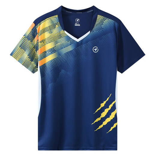 Le nouveau costume de badminton de Saitsyno Sports pour femmes à séchage rapide à séchage à manches courte à manches courtes de compétition masculine Contrôle de compétition de table de tennis personnalisation 3880 Women's Red Top + K3 Black Pants 3xl