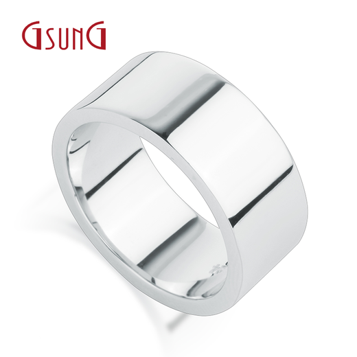 GsunG platinum PT950 men's and women's large wide ring men's simple large ring about 10 grams customized contact customer service