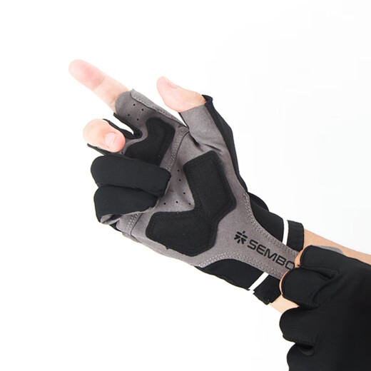 Sambalua gloves with exposed three fingers for fishing, wear-resistant, puncture-resistant, slip-resistant and cutting competitive gloves, summer breathable and sun-proof, genuine Samba competitive gloves, size L