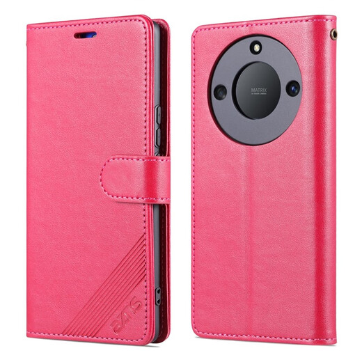 AZNS 荣耀X50手机壳翻盖皮套ALI-AN00保护防摔5G前后全包软壳侧翻钱包式复古商务男女新款 棕色