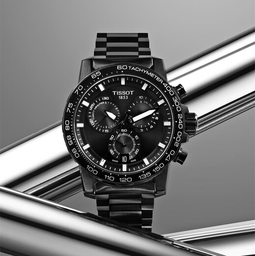 Tissot (TISSOT) official flag Swiss watch Sugan series fashionable quartz men's watch as a New Year gift for your boyfriend Gong Jun's same style Black Warrior steel belt