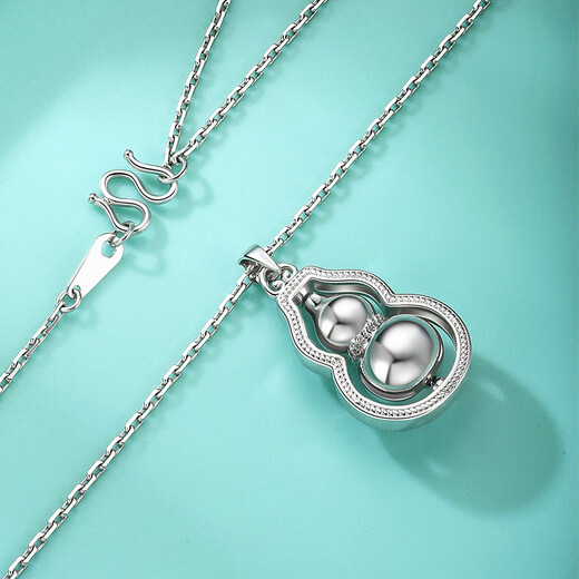 Yuan Shengfu's new PT950 fashionable rotating gourd pendant platinum pendant genuine atmospheric platinum necklace pendant for women 6.96 grams