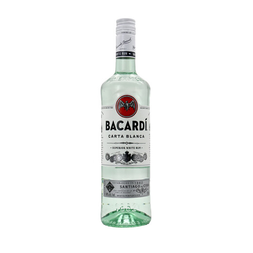 百加得（Bacardi）洋酒朗姆酒基酒调酒 白朗姆酒750ml 单支洋酒 长岛冰茶莫吉托教师 750mL