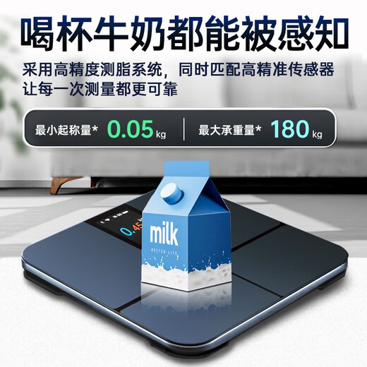 凯伦诗（CLORIS） 德国品牌体重秤体脂秤电子人体秤家用智能称重秤人体体脂秤减肥专用精准 测心率体重体脂一体秤 旗舰款