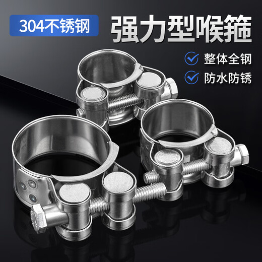 Jinggong (JINGGONG) 304 stainless steel/galvanized strong hose clamp European style hose clamp water pipe oil pipe fixed pipe clamp buckle 17-19mm