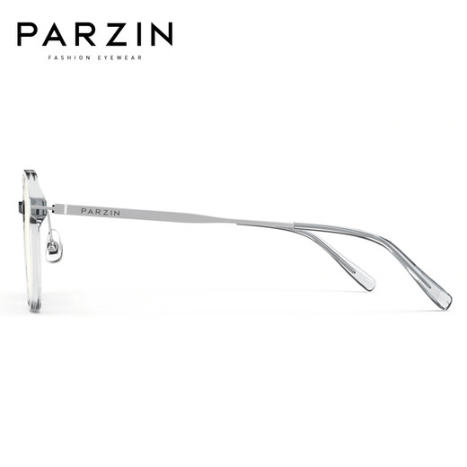 帕森（PARZIN） 防蓝光眼镜男 简约大框修颜眼镜手机电脑防辐射护目镜女 PZ15862 浅透灰