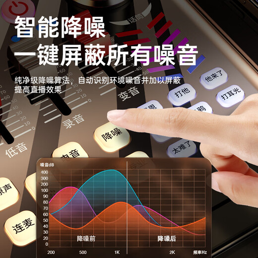 Jinyun sound card live broadcast equipment complete set external mobile phone computer recording outdoor anchor singing microphone complete set all-purpose model - complete set of sound card + handheld microphone