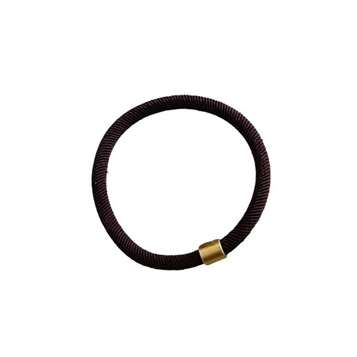 Jiuvia Bague de cheveux en peluche pour femmes corde à cheveux attachée Bigle de caoutchouc nouveau anneau en cuir Haute année élastique corde de tête rouge JYFQ147 Gold Bead Head Rope 2 Pack (non spécifié)