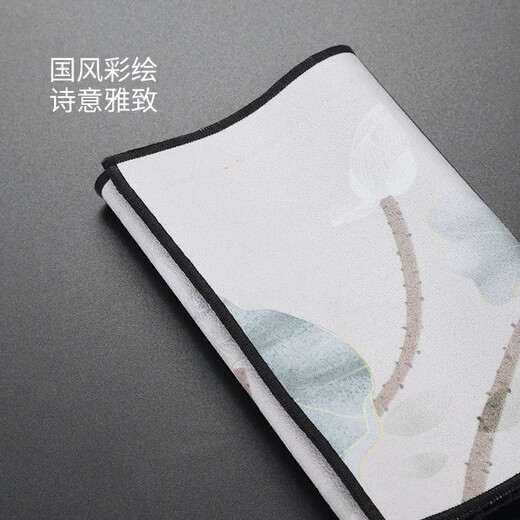 Tang Feng's hand-painted tea towel, household palace-style kung fu tea cloth, Chinese-style water-absorbing pot towel, square towel rag, special Chinese-style lotus charm tea towel