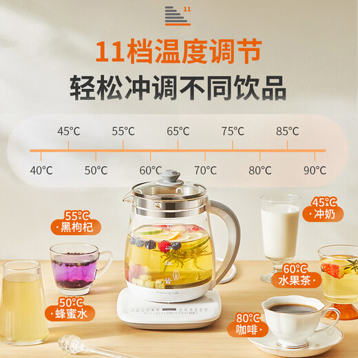 九阳（Joyoung） 养生壶1.5L茶具电茶壶煮茶壶花茶壶玻璃煮茶器煎药壶中药锅药膳电水壶烧水壶 DGD1506BQ【超高性价比断货款】 1.5L