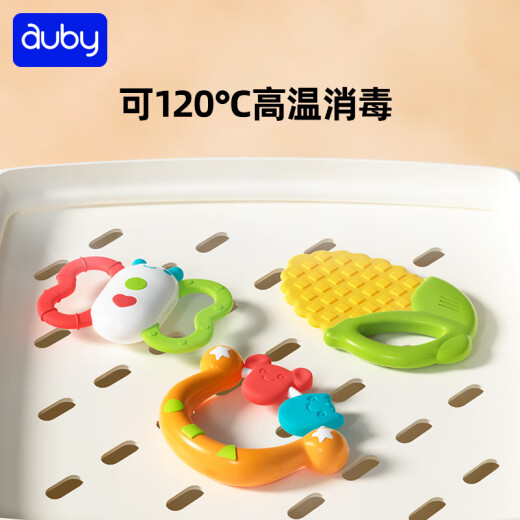 Auby infant and toddler rattle teether baby newborn toy 0-6-12 months, feel free to cook 5pcs full moon gift