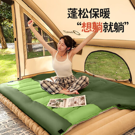 Arctic Wolf (BeiJiLang) sleeping bag adult outdoor travel winter four-season warm camping single dirt-proof cotton sleeping bag 1.8KG military green